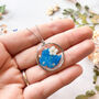 Blue Sweet Williams Necklace, thumbnail 4 of 5