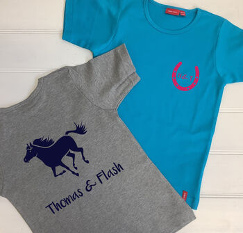 Personalised Horse And Rider T Shirt, 3 of 12