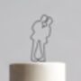 Minimalist Gay Couple Figure Topper, thumbnail 2 of 4