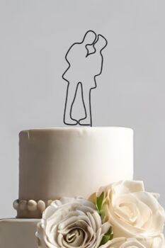 Minimalist Gay Couple Figure Topper, 2 of 4