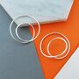 Gold Palted Silver Spring Drop Hoop Earrings, thumbnail 5 of 6