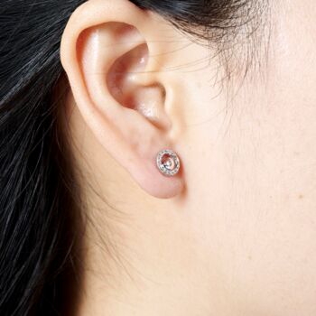 Moon And Star Sterling Silver Stud Earrings, 2 of 7