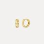 Sterling Silver Patterned Huggie Hoop Earring For Men, thumbnail 2 of 10