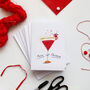 Pack Of 10 Cocktail Christmas Cards, thumbnail 2 of 2