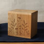 Send With Love Floral Oak Money Box, thumbnail 1 of 2