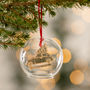 Personalised Festive Car And Tree Glass Dome Bauble, thumbnail 5 of 7