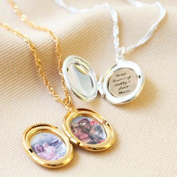 Personalised Birth Flower Locket Necklace, 6 of 9