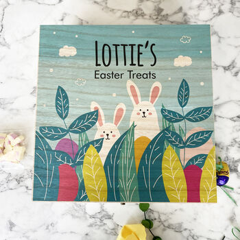 Printed Personalised Wooden Easter Treat Box, 7 of 11