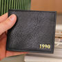 Personalised Birth Year Leather Wallet, thumbnail 1 of 5