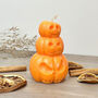 Orange Pumpkin Halloween Decoration Candle, thumbnail 1 of 8