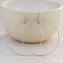 Sterling Silver And Turquoise Celestial Hoop Earrings, thumbnail 1 of 3