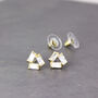 Square Clear Crystal Stud Earrings, thumbnail 1 of 8
