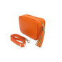 Orange Leather Cross Body Bag And Gold Chain Strap, thumbnail 3 of 7
