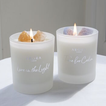 Live In The Light Citrine Crystal Candle, 4 of 8