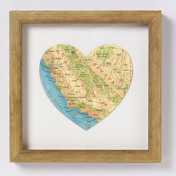 California Map Heart Print, 2 of 2