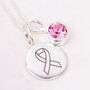 Personalised Breast Cancer Awareness Necklace, thumbnail 1 of 8