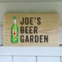 Personalised Wooden Beer Garden Sign, thumbnail 1 of 3