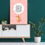 Cute Wall Art Poster With Leopard And Hearts, thumbnail 3 of 5