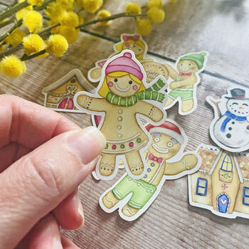 Gingerbread Sticker Set. Christmas And Scrapbooking, 3 of 10