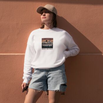 'Brave And Bold' Retro Vintage Unisex Graphic Sweatshirt, 3 of 5