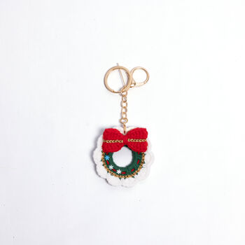 Delightfully Festive Christmas Crochet Bag Charms, 6 of 6