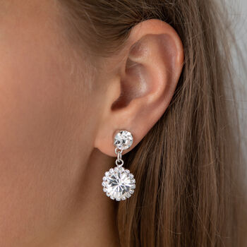 Swarovski Crystal Snow Drop Earrings, 6 of 12