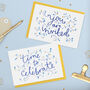 Gold Foil Celebration Invitation Card, thumbnail 2 of 2