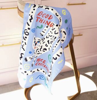 Personalised Good Things Are Coming Tea Towel, 2 of 3