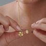 Everlasting Memory Forget Me Not Gold Plated Necklace, thumbnail 1 of 7
