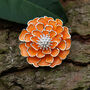 Marigold Flower Brooch, thumbnail 1 of 5