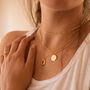 14 K Gold Plated Silver Circle Necklace For Women, thumbnail 6 of 10