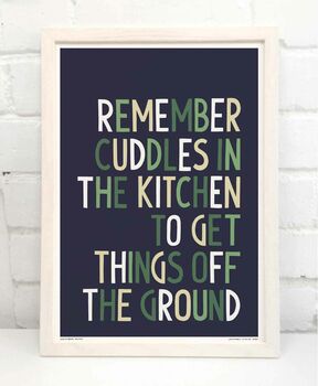 Remember Cuddles In The Kitchen Print, 6 of 8