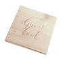Rose Gold Foiled Wooden Wedding Guest Book, thumbnail 2 of 3