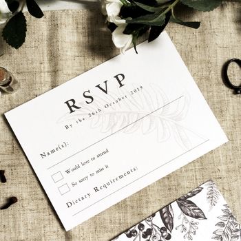 Woodland Fern Wedding Invitation Set, 5 of 12