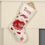Personalised Sam The Snowman Christmas Stocking, thumbnail 3 of 4