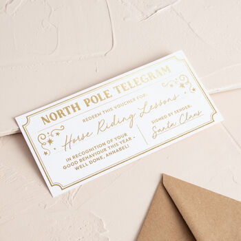 Foiled Christmas Gift Voucher From Santa, 2 of 6