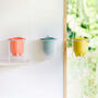 Flo, Self Watering Plant Pot In Coral + Mist, thumbnail 5 of 6
