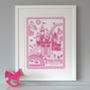 Personalised New Baby Princess Castle Print, thumbnail 1 of 6