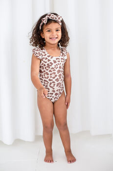Matching Family Girl's Leopard Swimsuit, 2 of 7