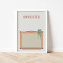 Guitar Amplifier Print | Orange Amp Music Poster, thumbnail 2 of 8