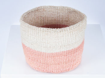 Dusky Pink Colour Block Basket, 6 of 9