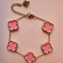 Four Leaf Clover Bracelet In Rainbow Of Colours, thumbnail 5 of 10