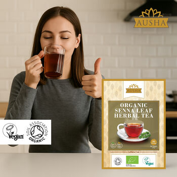 Ausha Organic Senna Tea 20 Bags Laxative Tea For Constipation Relief UK Certified Organic By Soil Association, 5 of 12