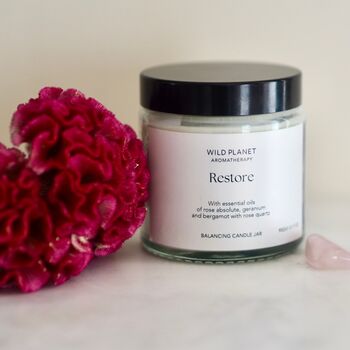 Aromatherapy Candle With Rose Quartz Crystal, 2 of 7