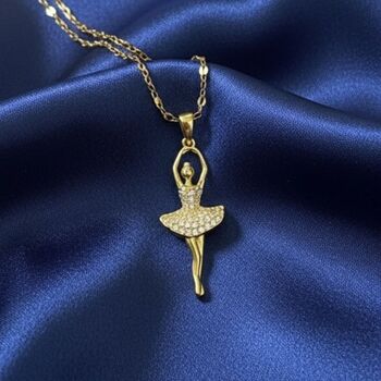 Personalised 18ct Gold Plated Ballerina Necklace, 8 of 12