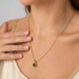 Emerald Green Swarovski Crystal Single Stone Pendant Necklace, thumbnail 1 of 8