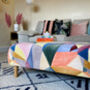 Coffee Table Footstool In Linwood Abstract Velvet, thumbnail 3 of 4