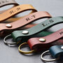 Personalised Initials Italian Leather Keyring, thumbnail 4 of 10