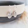 Sterling Silver Floral Drop Earrings, thumbnail 4 of 7