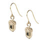 Gold Plated Acorn Drop Earrings Hadrians Wall Path, thumbnail 3 of 3